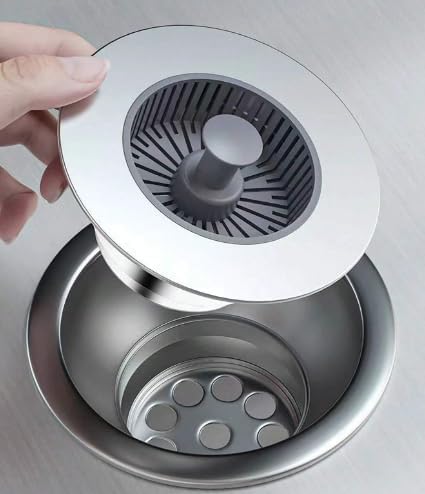 Sink Strainer Pop Up Drain Stopper for Kitchen Bathroom Sink Seal Bounce