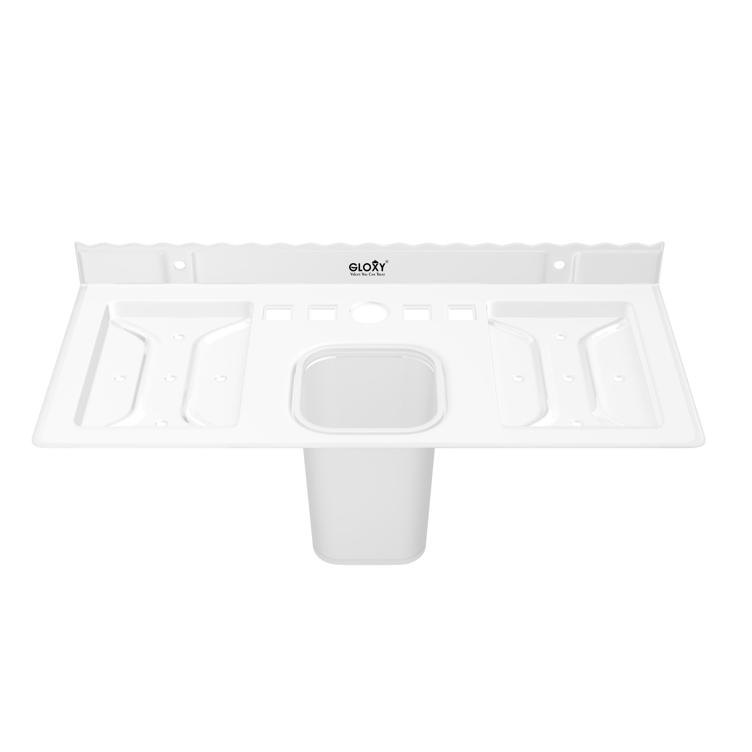 Unbreakable Acrylic Dual Soap Dish and Toothbrush Holder -by GLOXY®