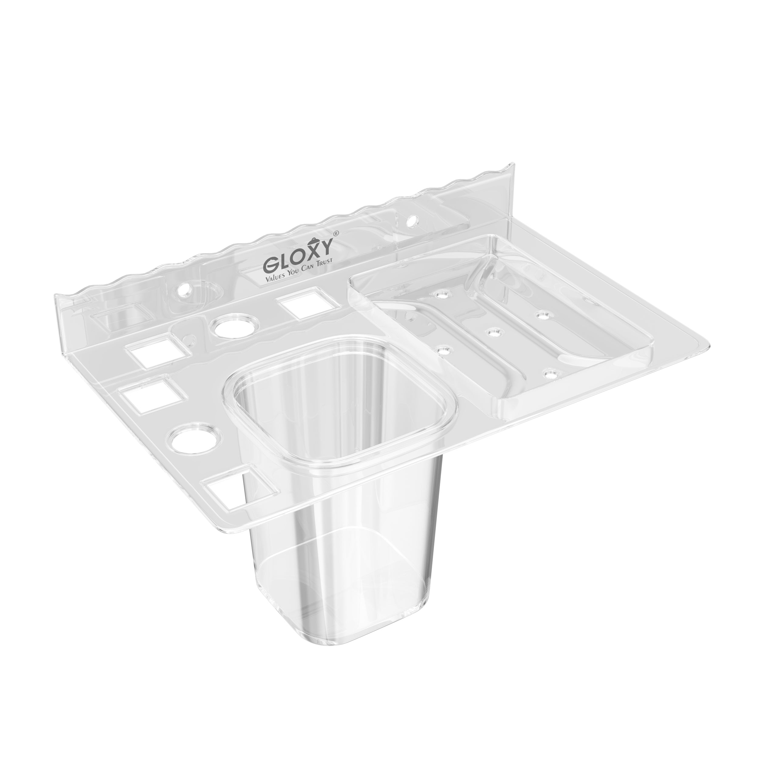 Soap Dish with Toothbrush & Tumbler Holder