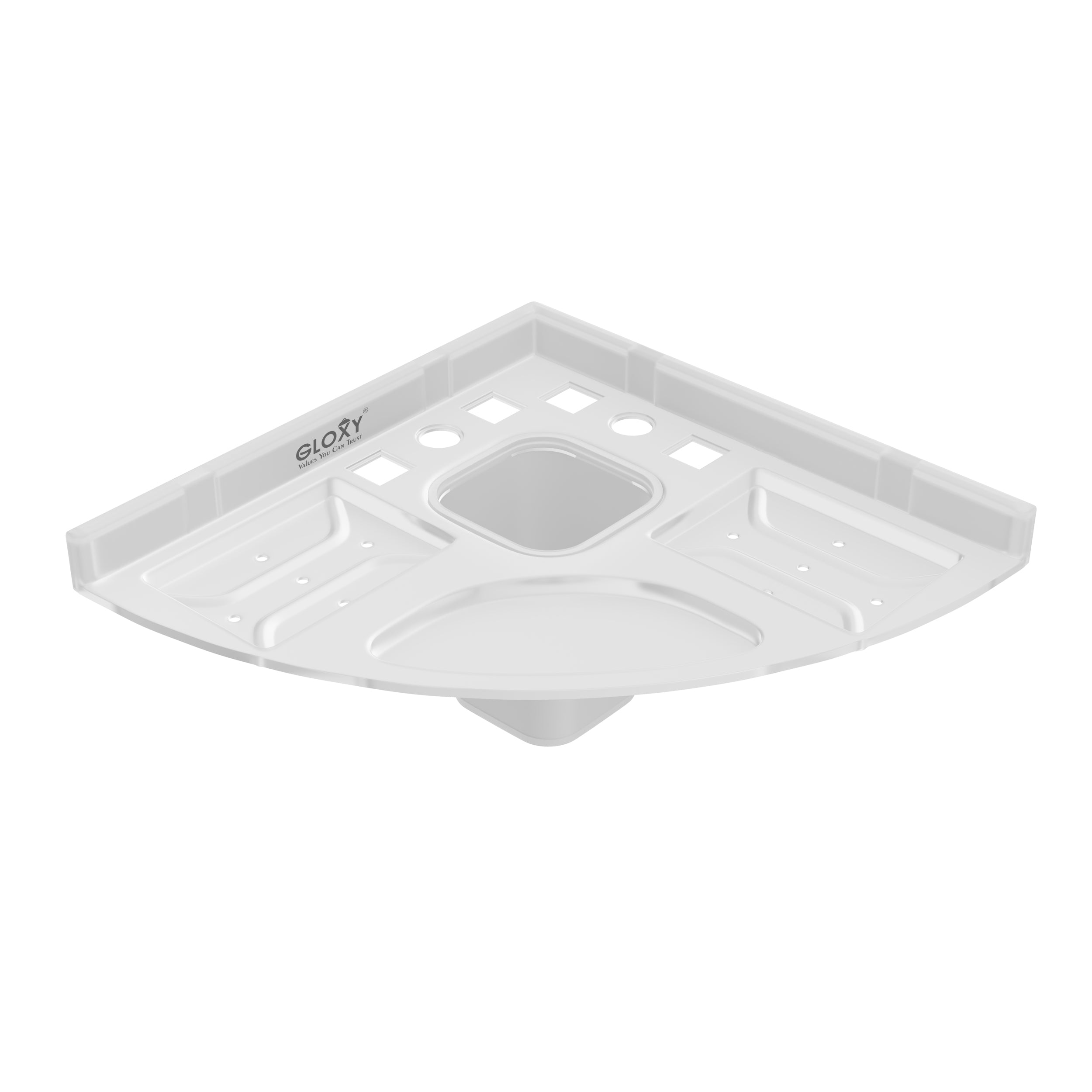 Acrylic Double Soap Dish with Toothbrush & Tumbler Holder