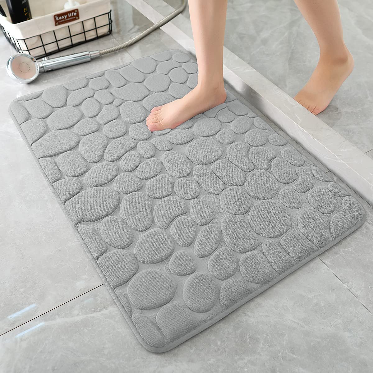 Stone Bath Mat - Water Absorbent, Anti-Skid & Washable